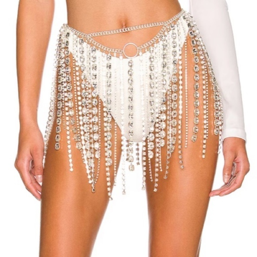 Camila Coelho Penny Skirt in Silver